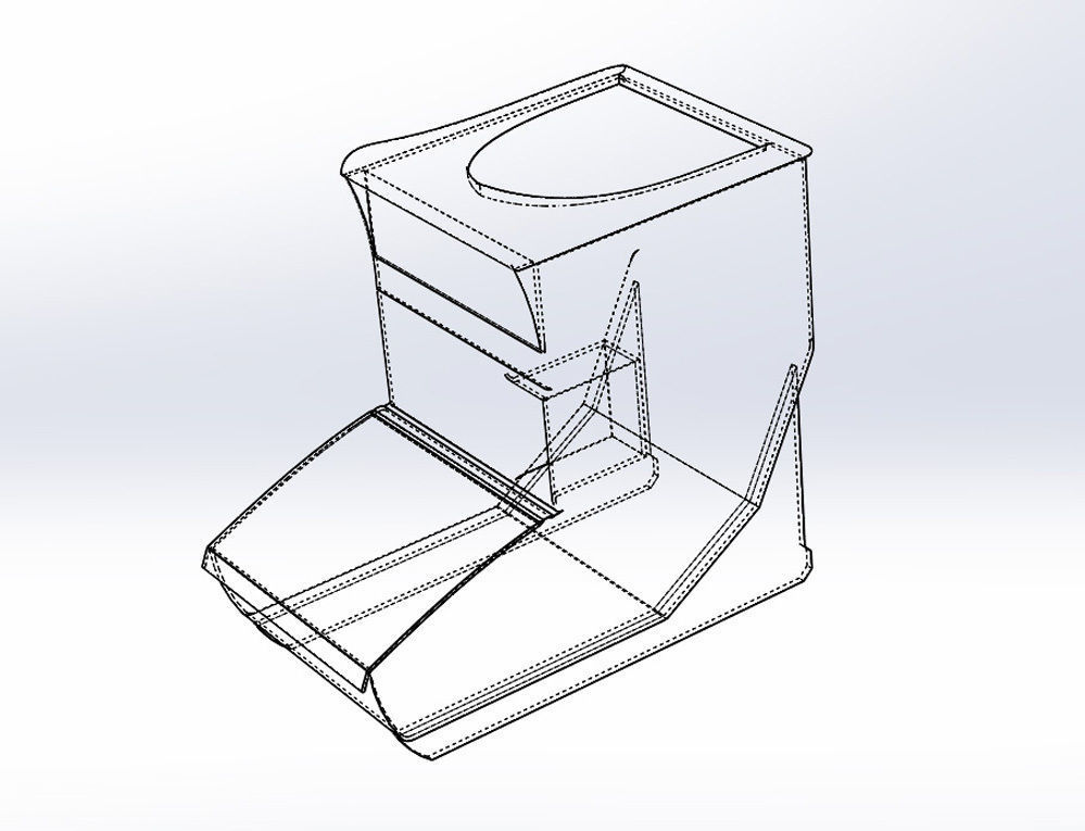 Container dried fruits nuts - plastic transparent dispenser  3D model_2