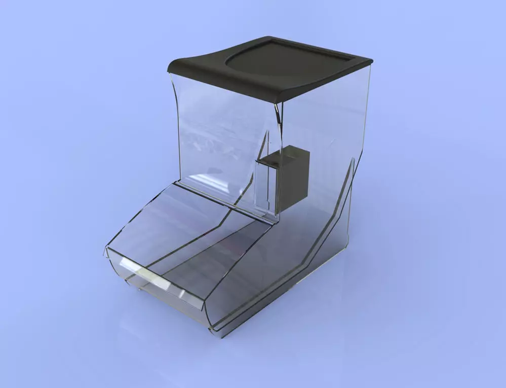 Container dried fruits nuts - plastic transparent dispenser  3D model_0