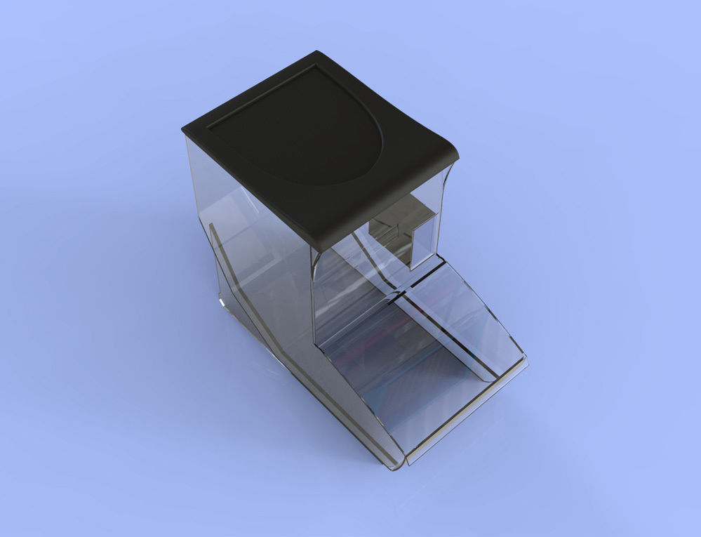 Container dried fruits nuts - plastic transparent dispenser  3D model_3