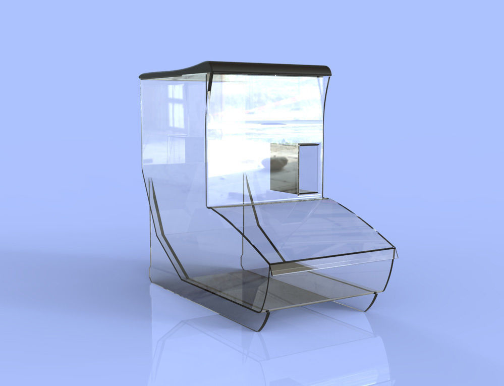 Container dried fruits nuts - plastic transparent dispenser  3D model_1