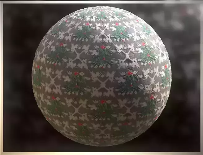 PBR Christmas Winter Cloth Fabric Material SBSAR 4k Texture 31