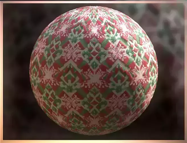 PBR Christmas Winter Cloth Fabric Material SBSAR 4k Texture 29
