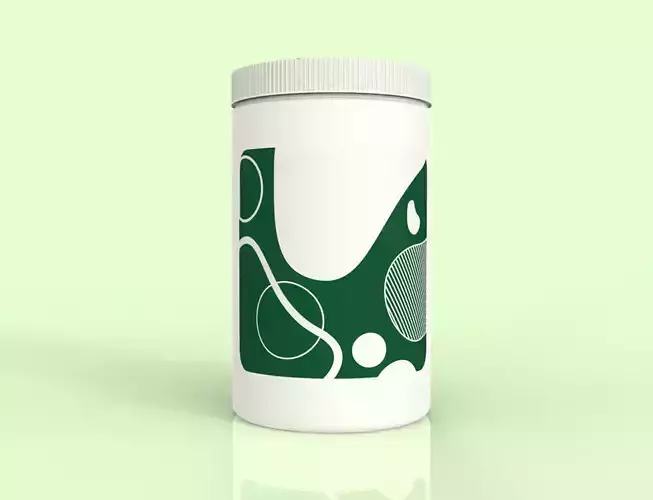 White Plastic Jar Container Package 