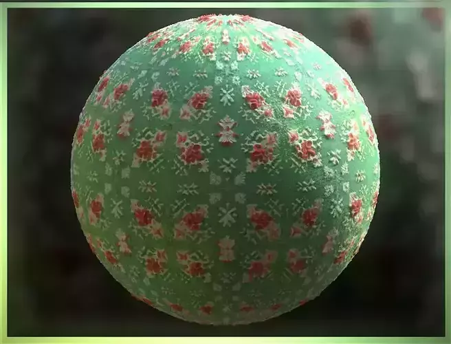 PBR Christmas Winter Cloth Fabric Material SBSAR 4k Texture 27