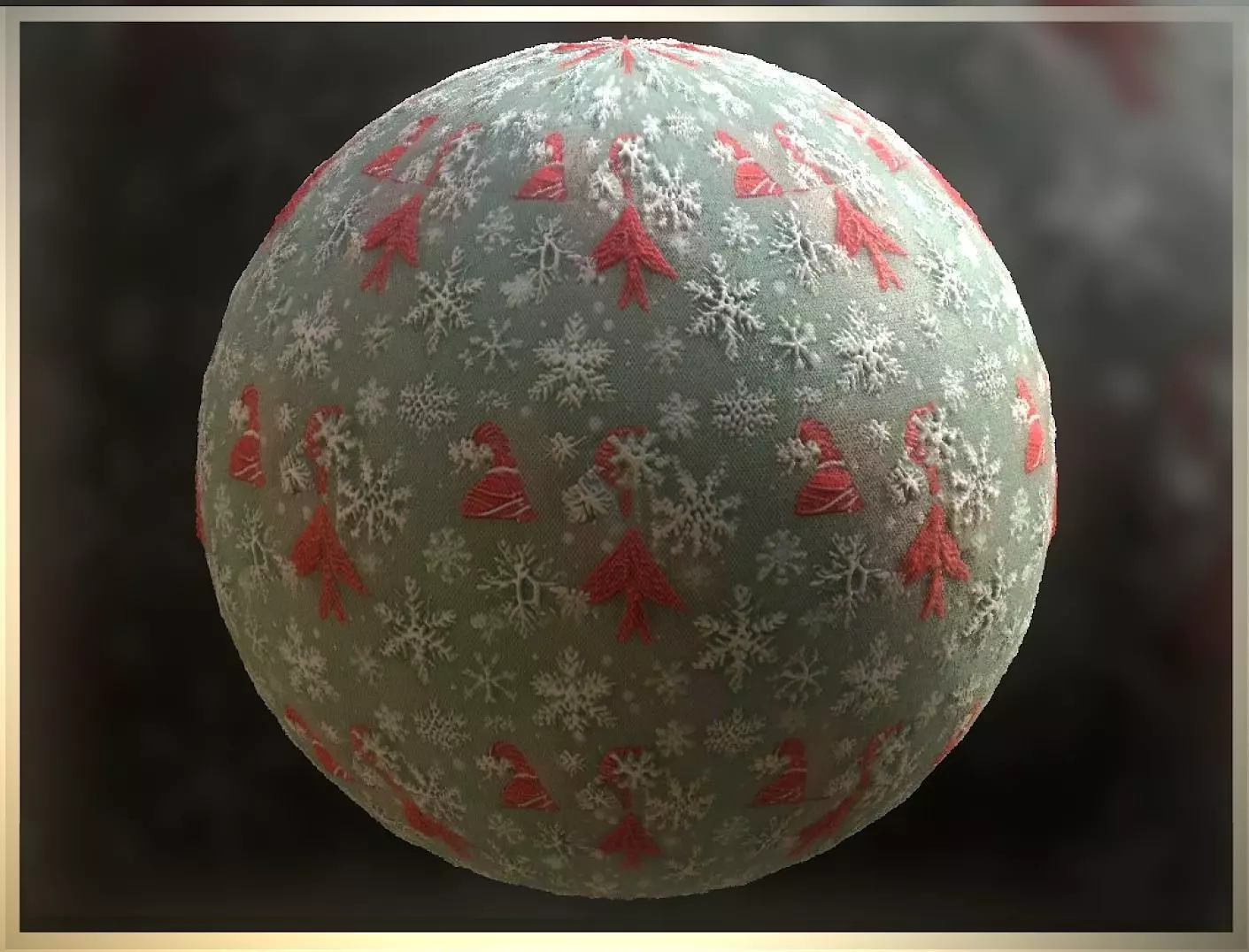 PBR Christmas Winter Cloth Fabric Material SBSAR 4k Texture 22 Texture_0