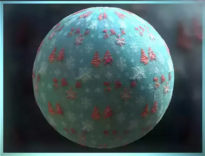 PBR Christmas Winter Cloth Fabric Material SBSAR 4k Texture 07