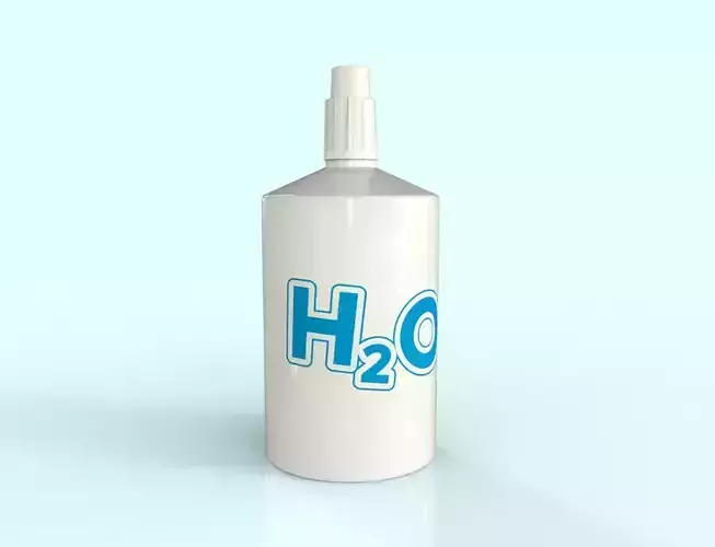 White plastic drip bottle H2O2 - medicine - cure - health