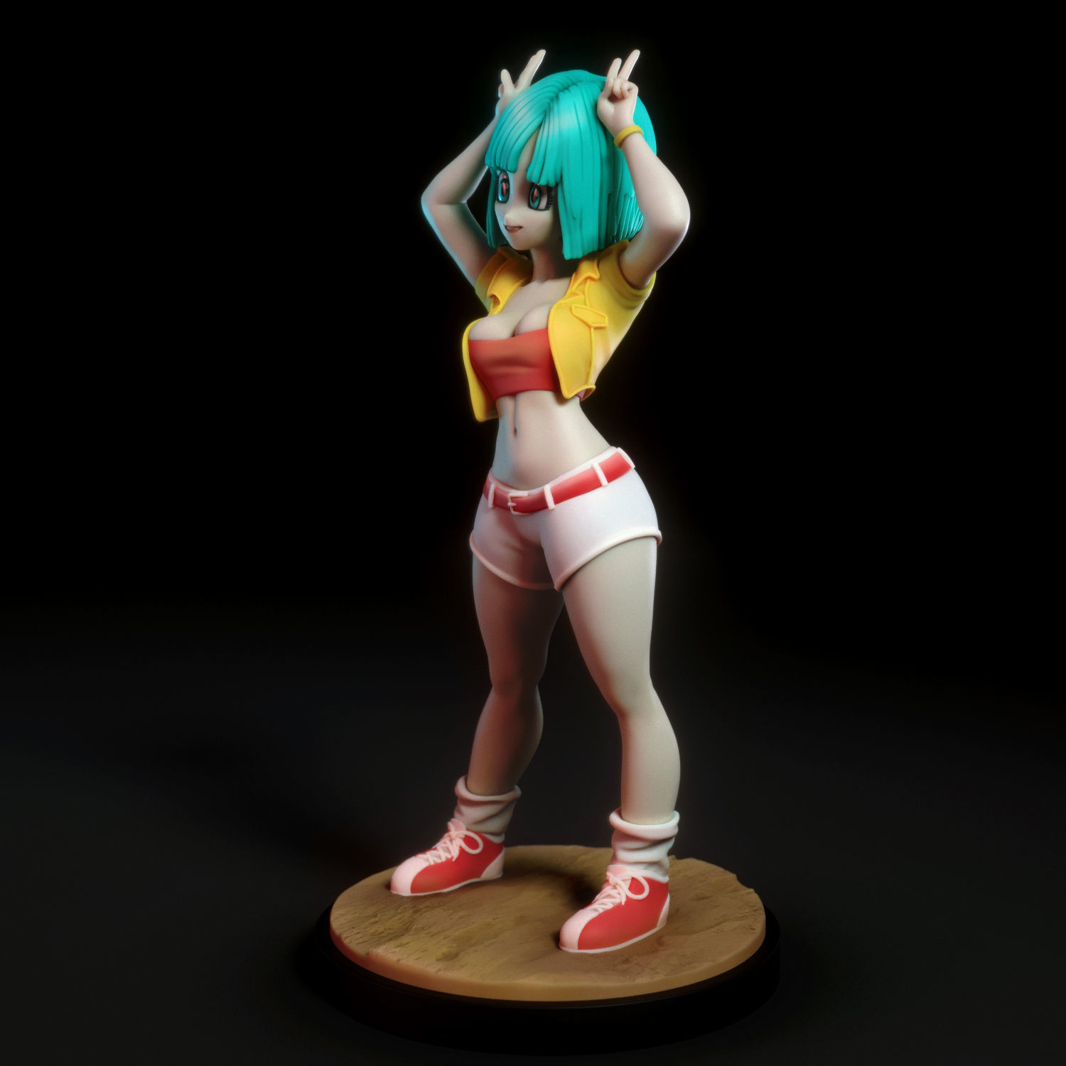 Bulma dragon ball z saiyuki figure 3D print model_4