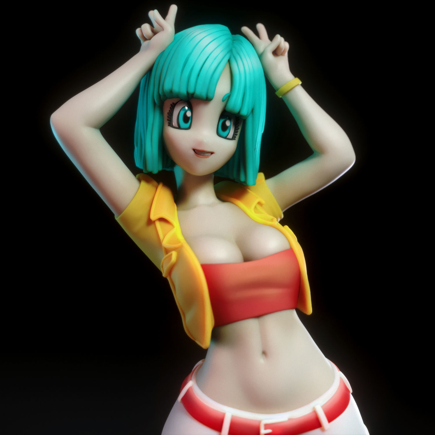 Bulma dragon ball z saiyuki figure 3D print model_5