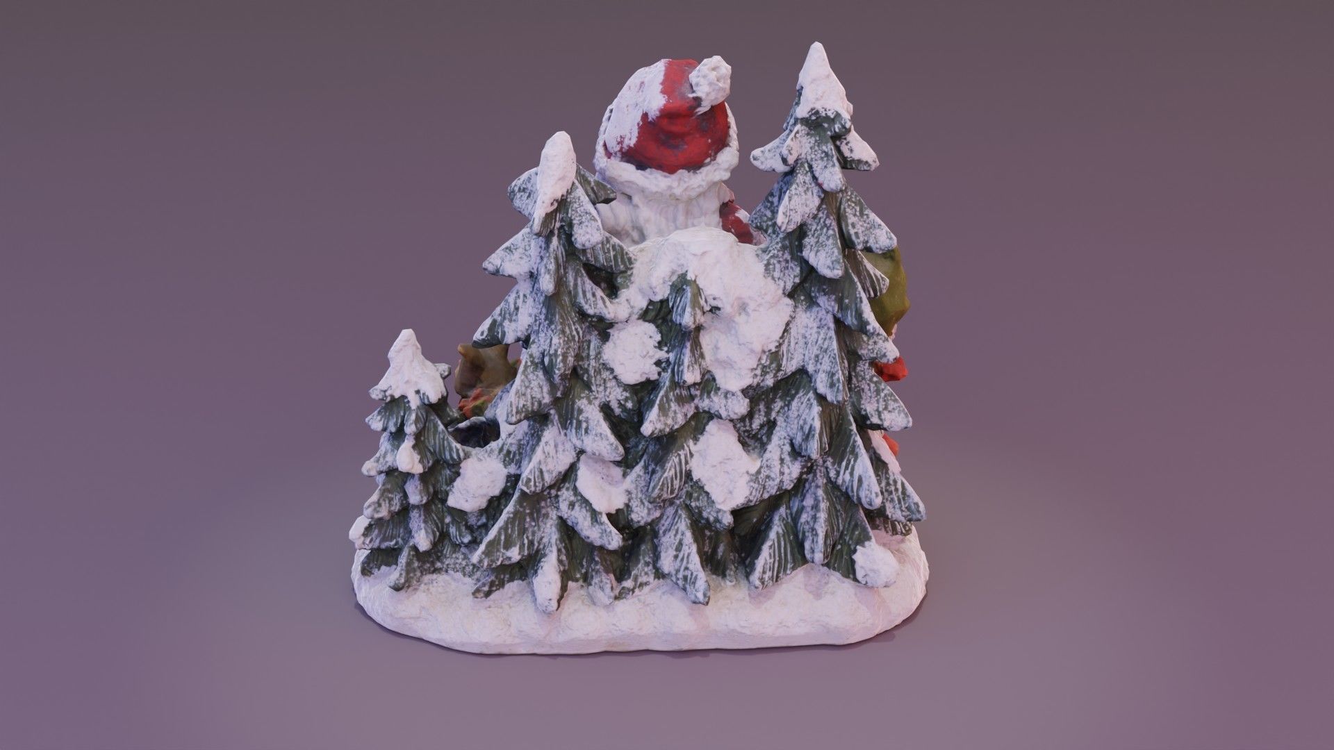 Santa Claus Cristmas scene 3D model_15