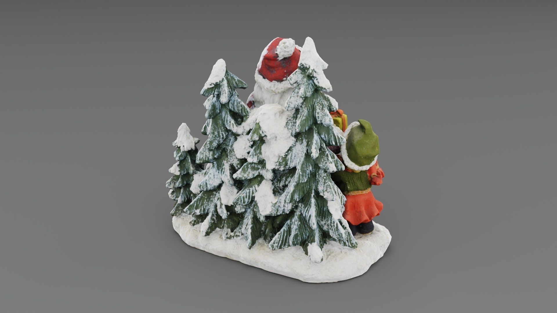 Santa Claus Cristmas scene 3D model_24