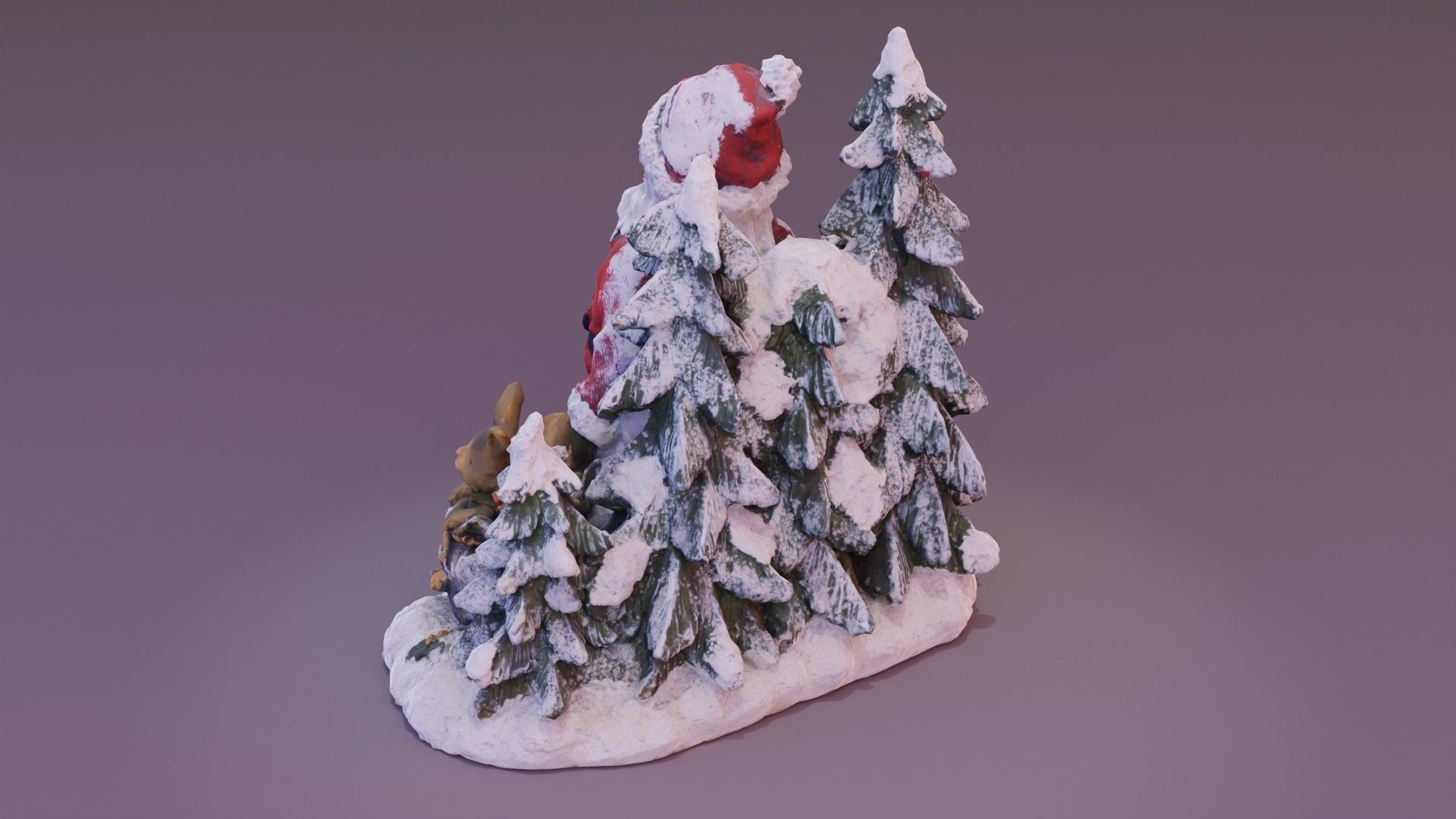 Santa Claus Cristmas scene 3D model_16