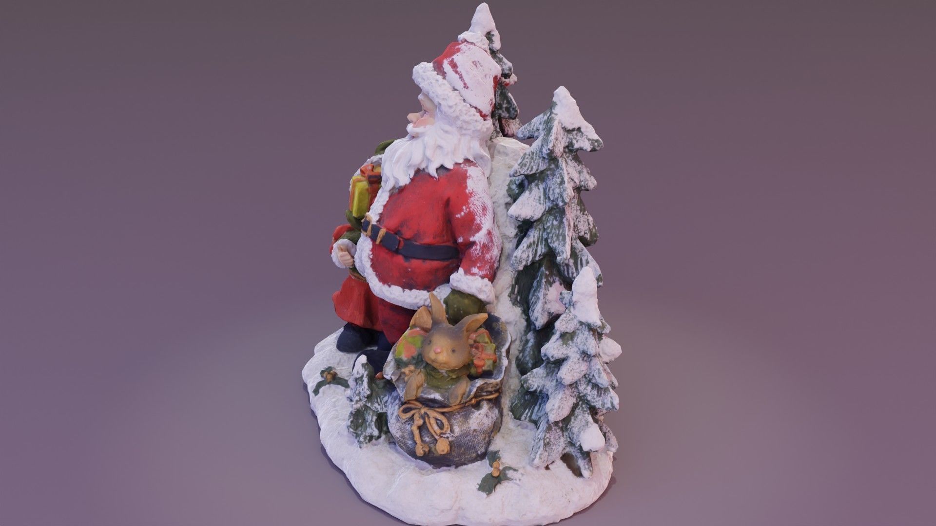 Santa Claus Cristmas scene 3D model_18