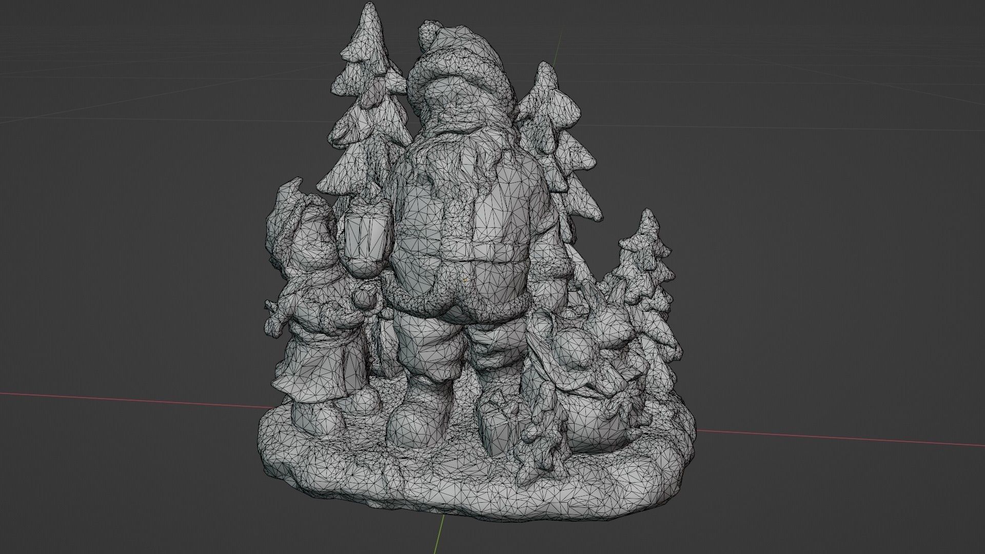 Santa Claus Cristmas scene 3D model_35