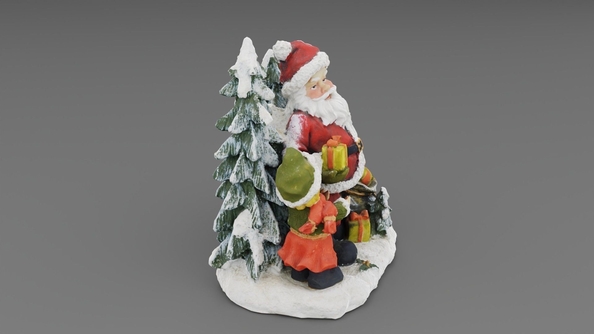 Santa Claus Cristmas scene 3D model_22