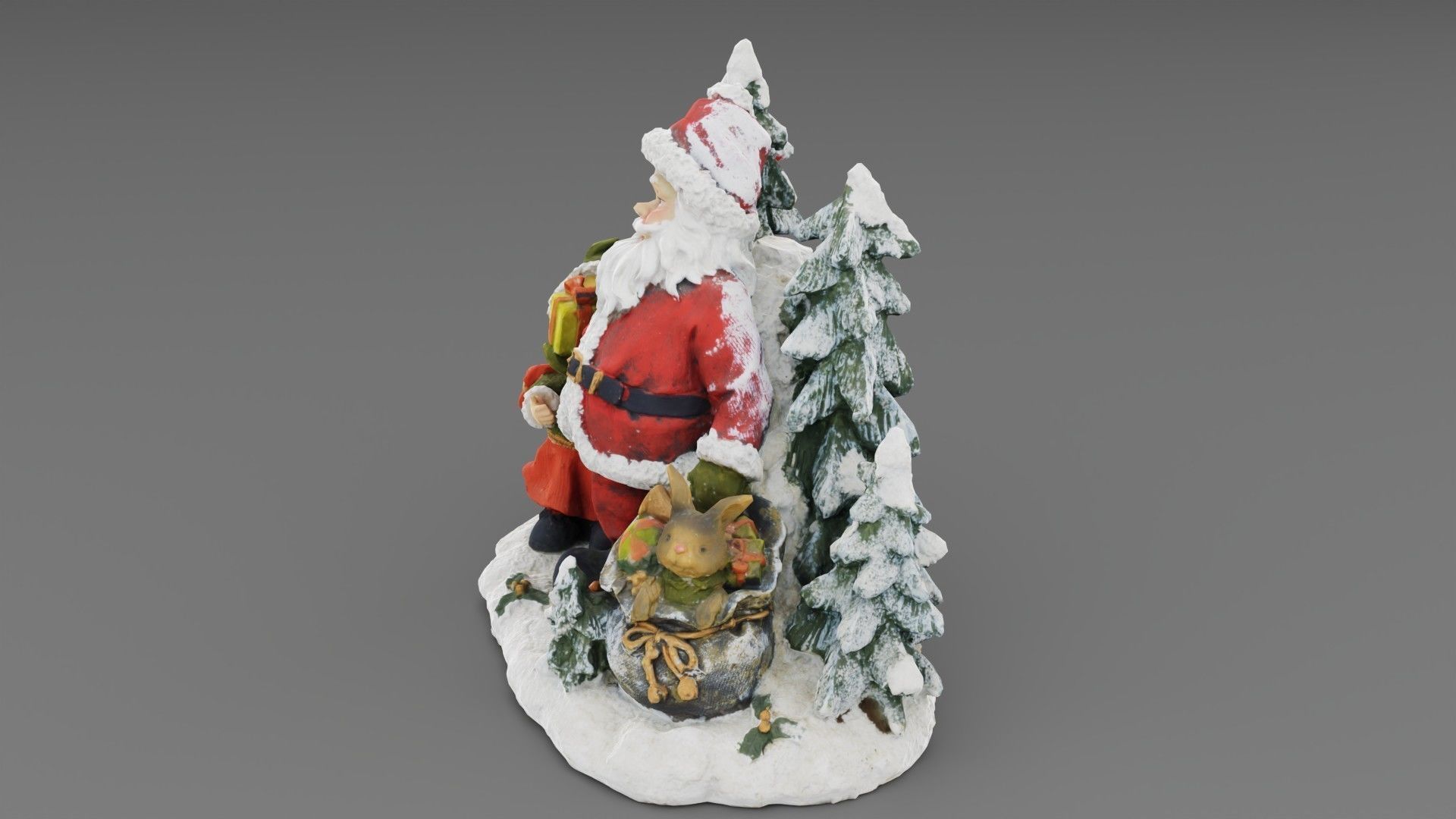 Santa Claus Cristmas scene 3D model_28