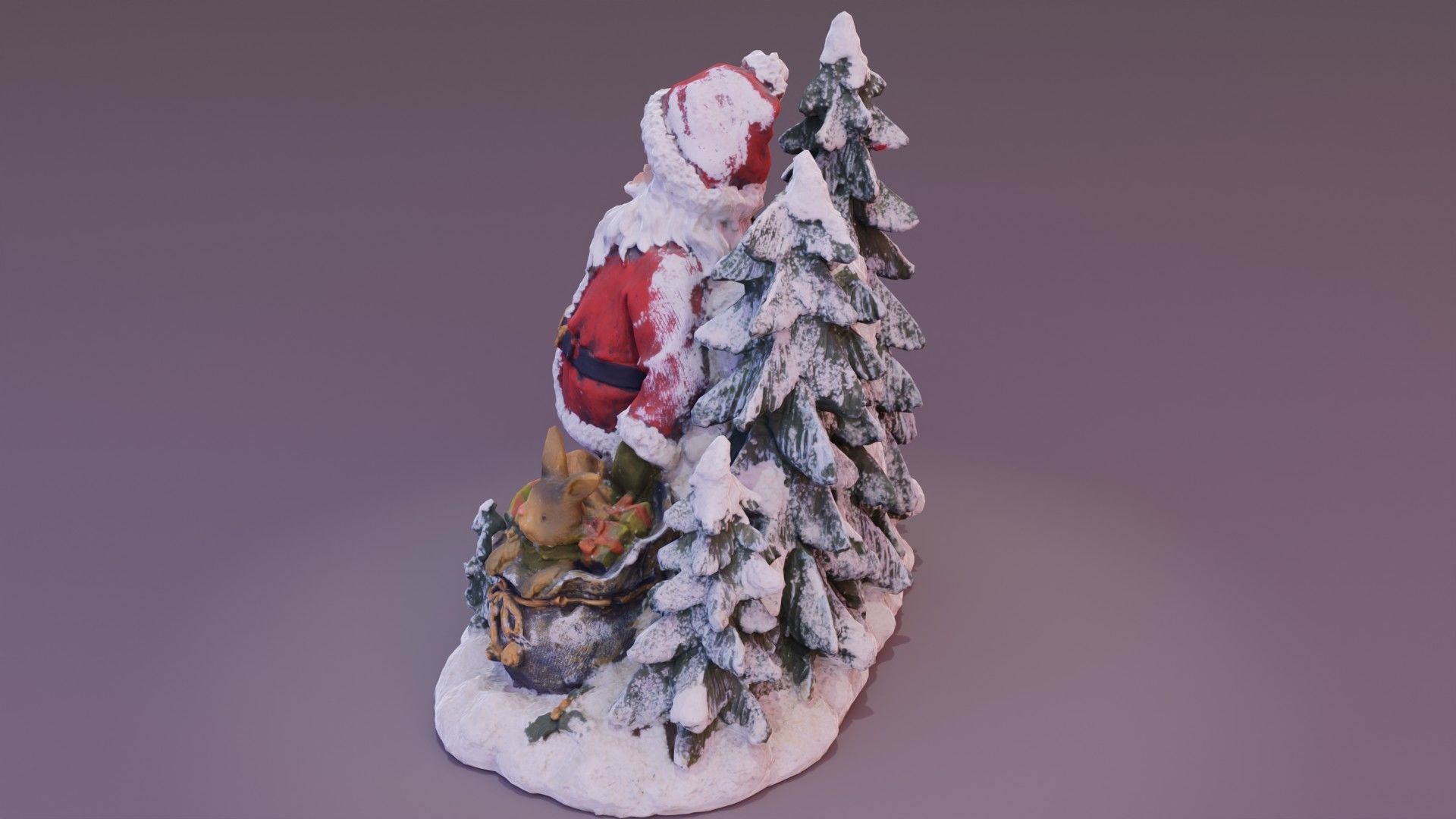 Santa Claus Cristmas scene 3D model_17