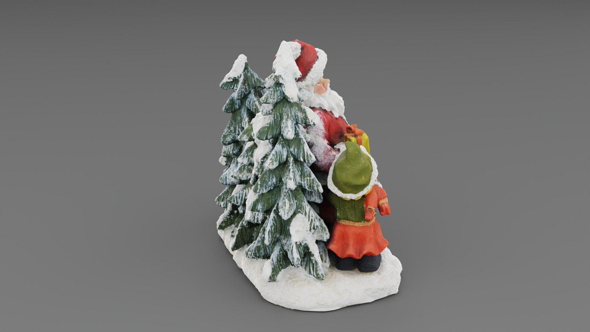 Santa Claus Cristmas scene 3D model_23