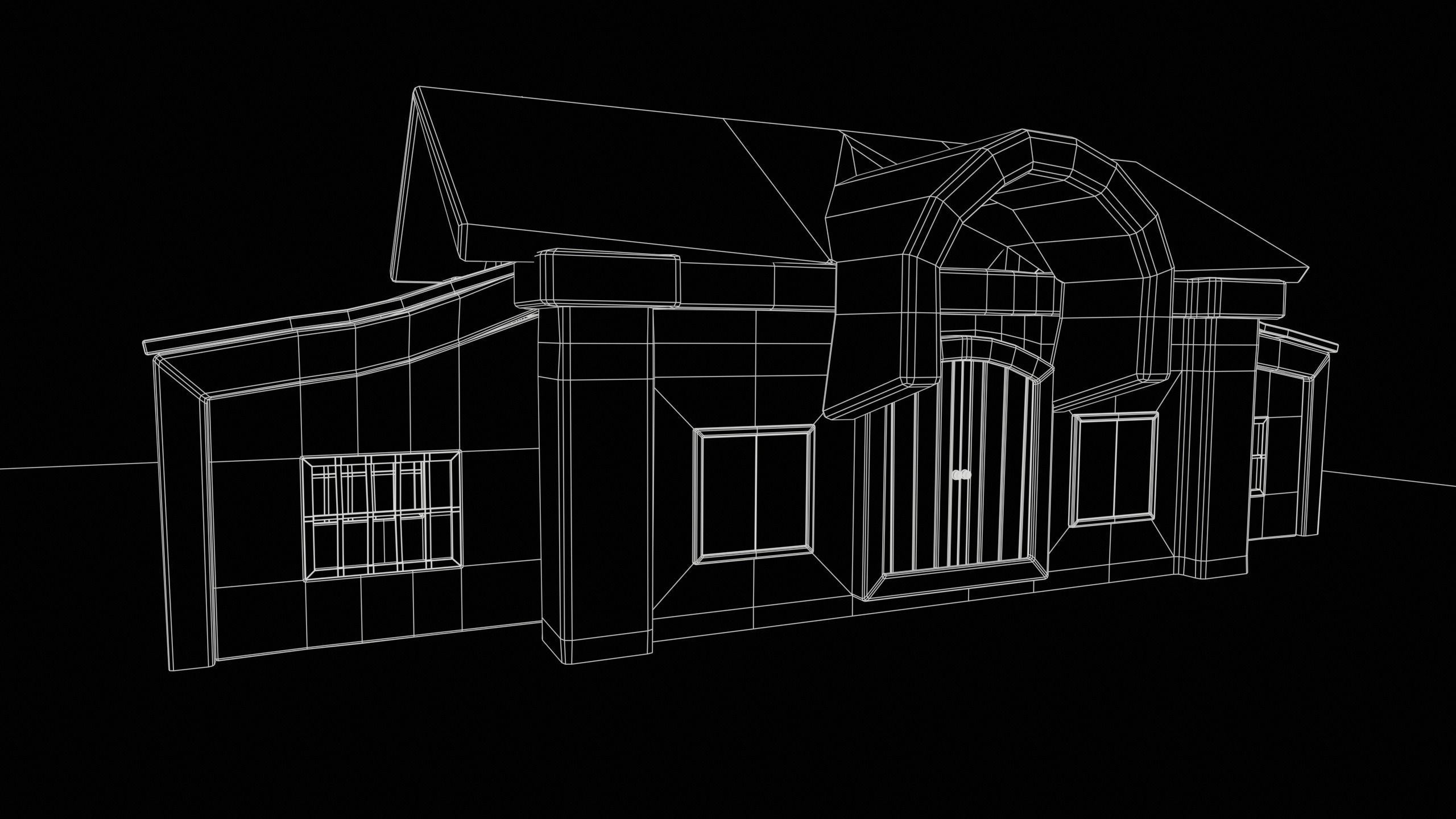 3D Game House with PBR Texturing Low-poly 3D model_3