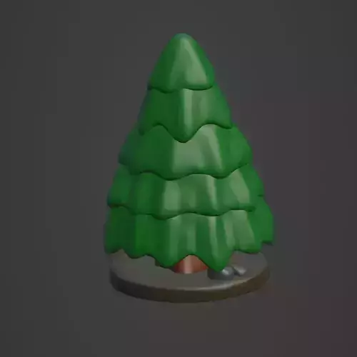 Pine tree tabletop terrain 3D printable Free 3D print model