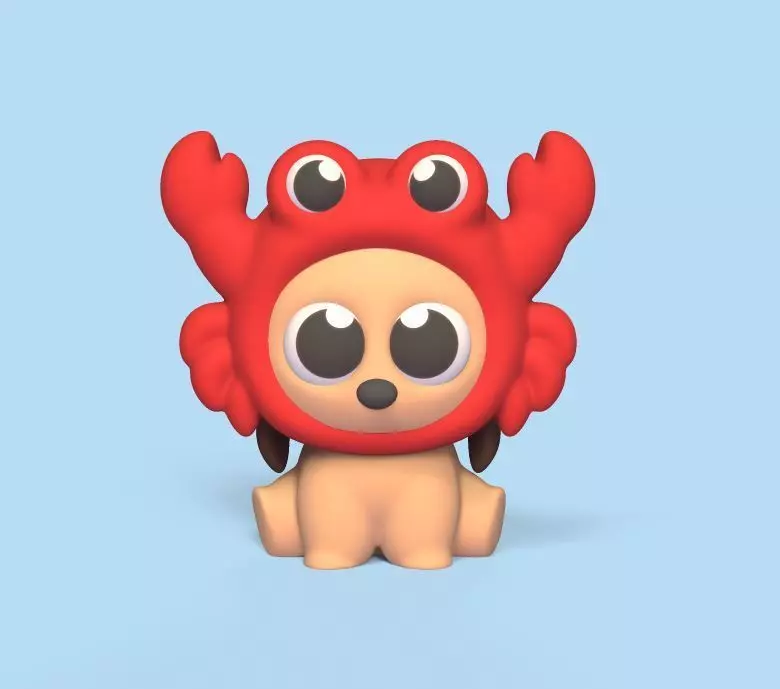 Dog Crab Hat 3D print model_0