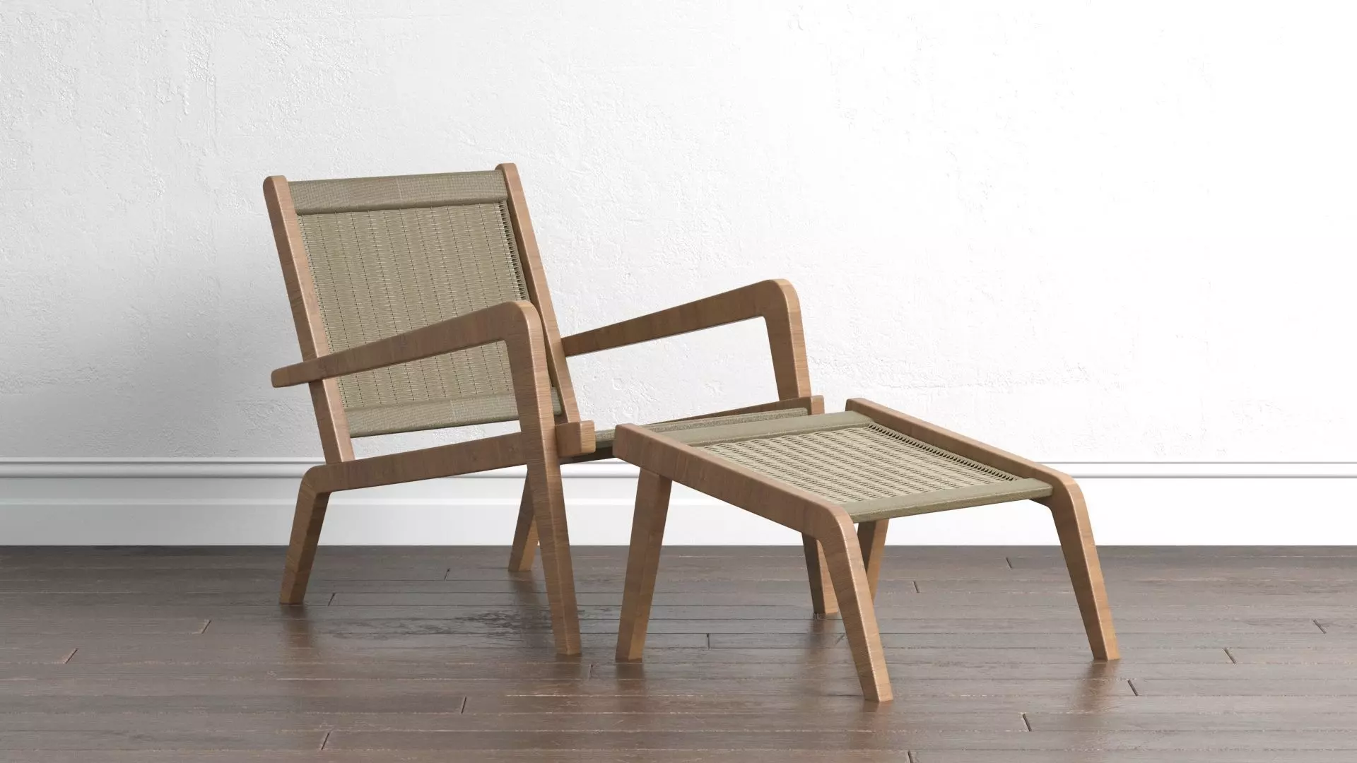 BLOC Ibiza Occasional Armchair and Ottoman 3D model