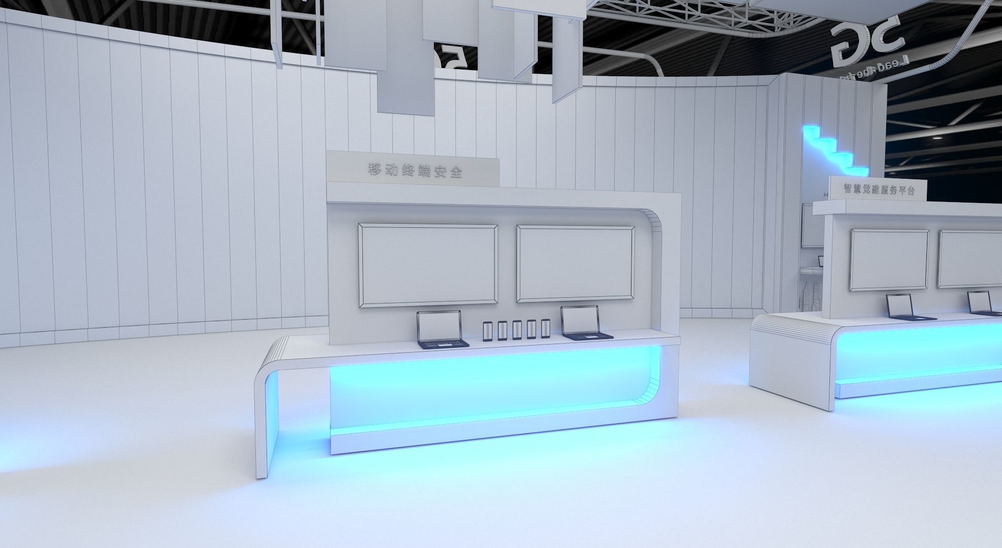 exhibition stand 20x15 model 3D model_9