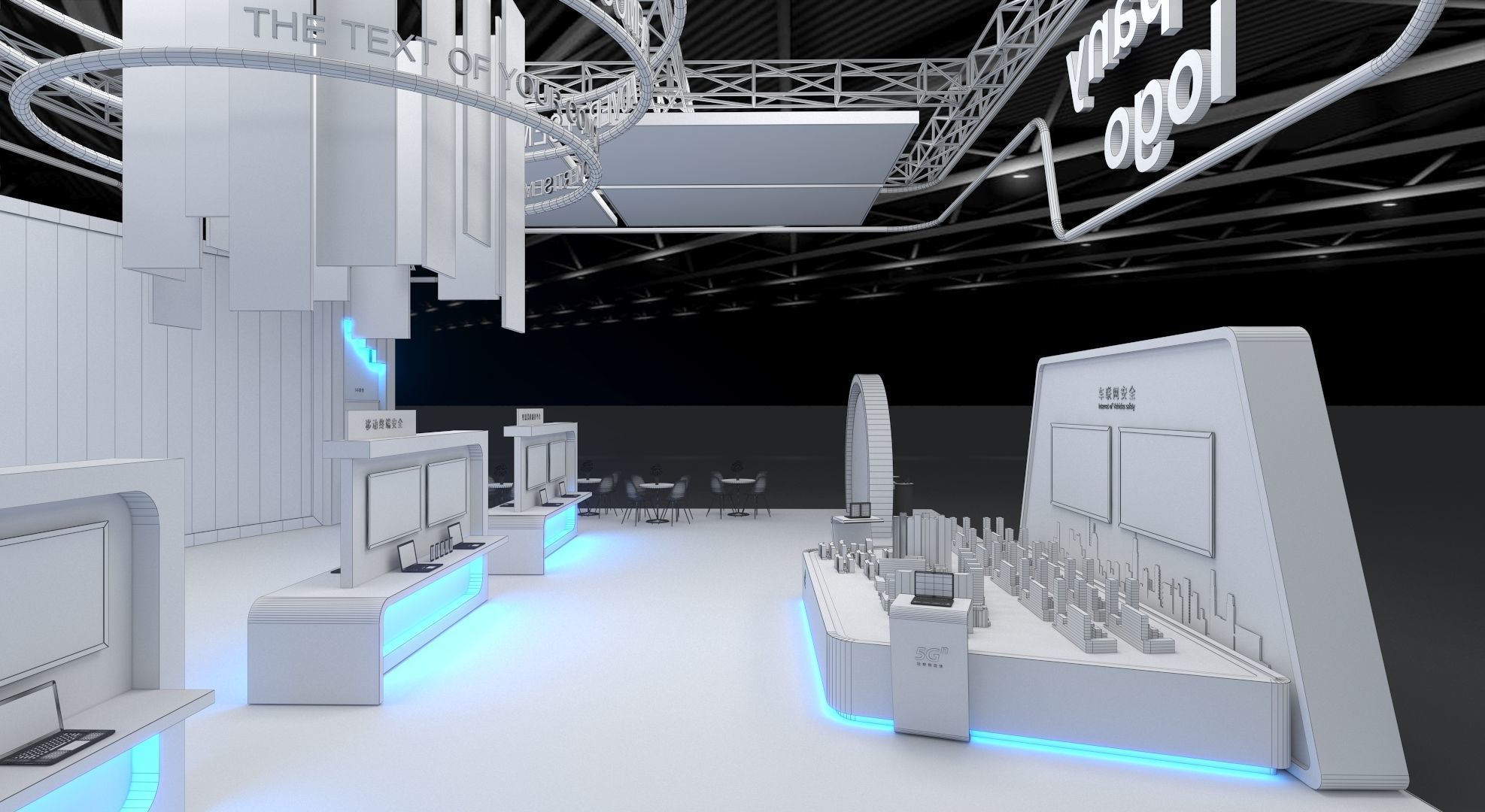 exhibition stand 20x15 model 3D model_11