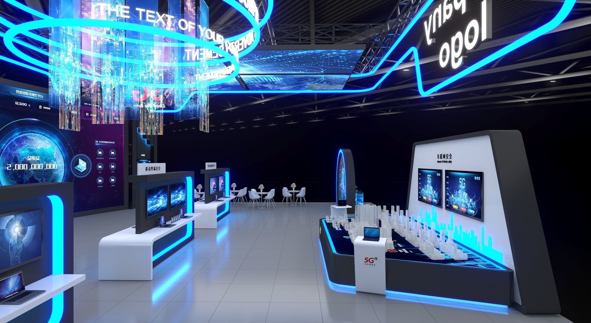 exhibition stand 20x15 model 3D model_10