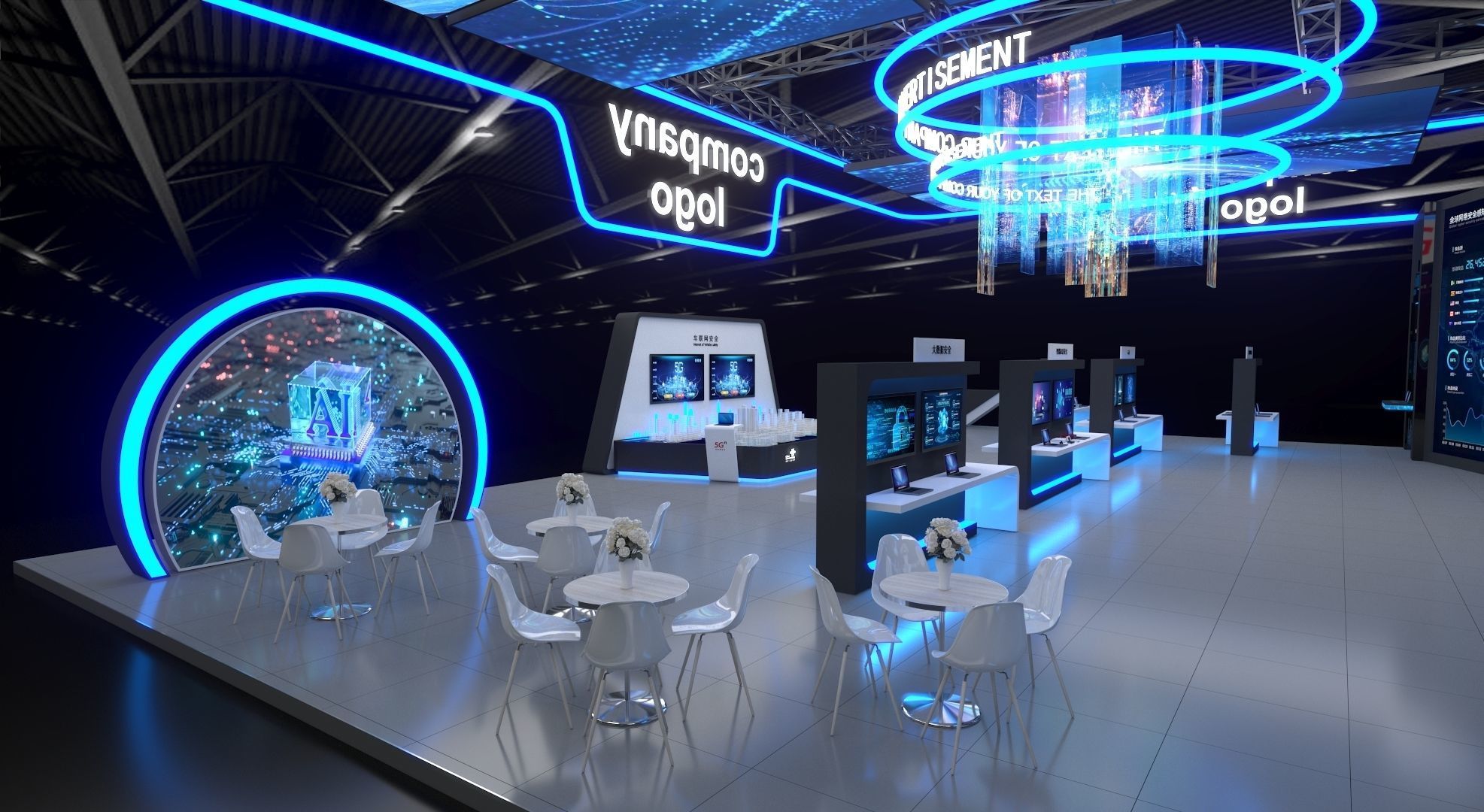 exhibition stand 20x15 model 3D model_6