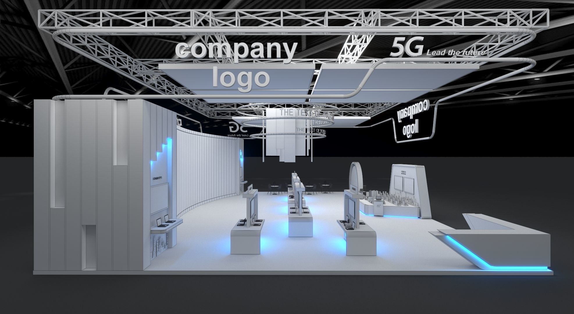 exhibition stand 20x15 model 3D model_5