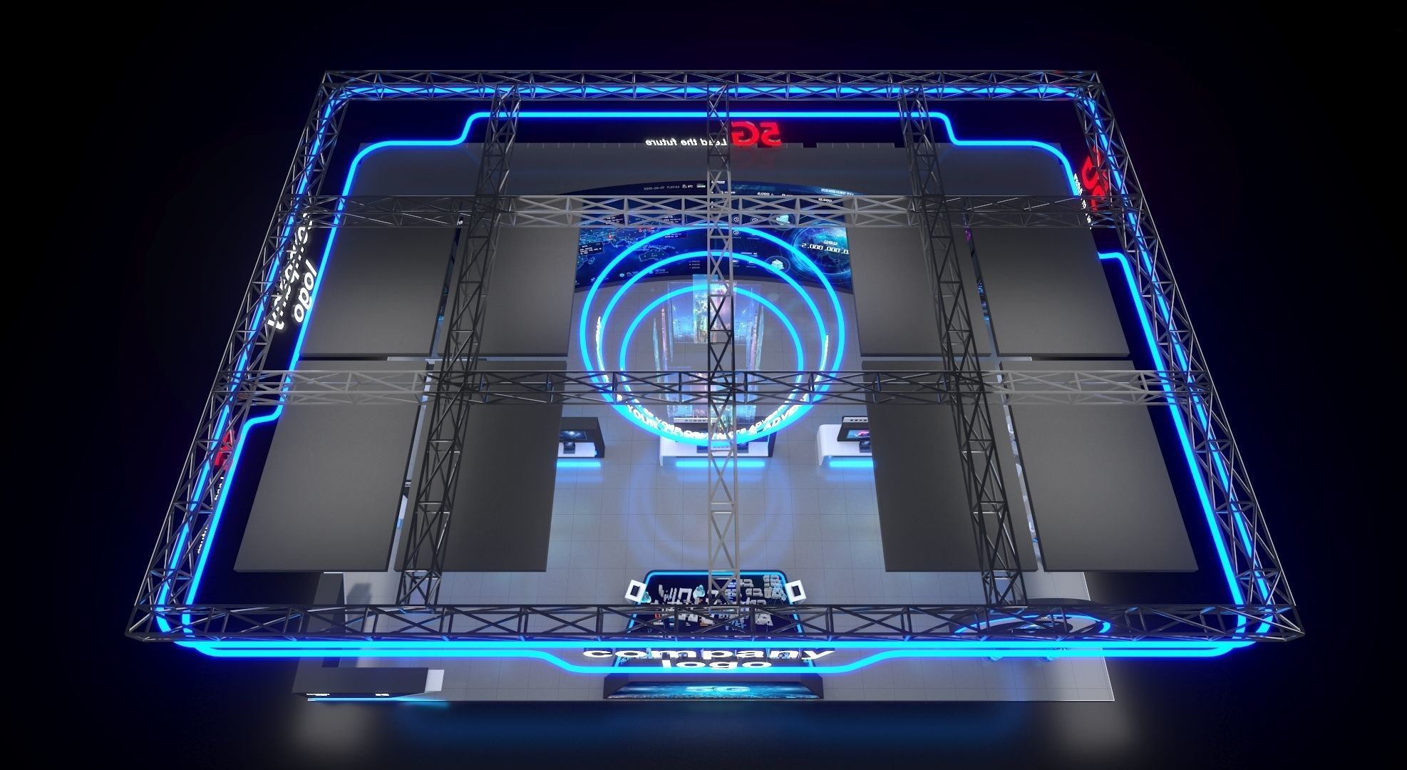 exhibition stand 20x15 model 3D model_16