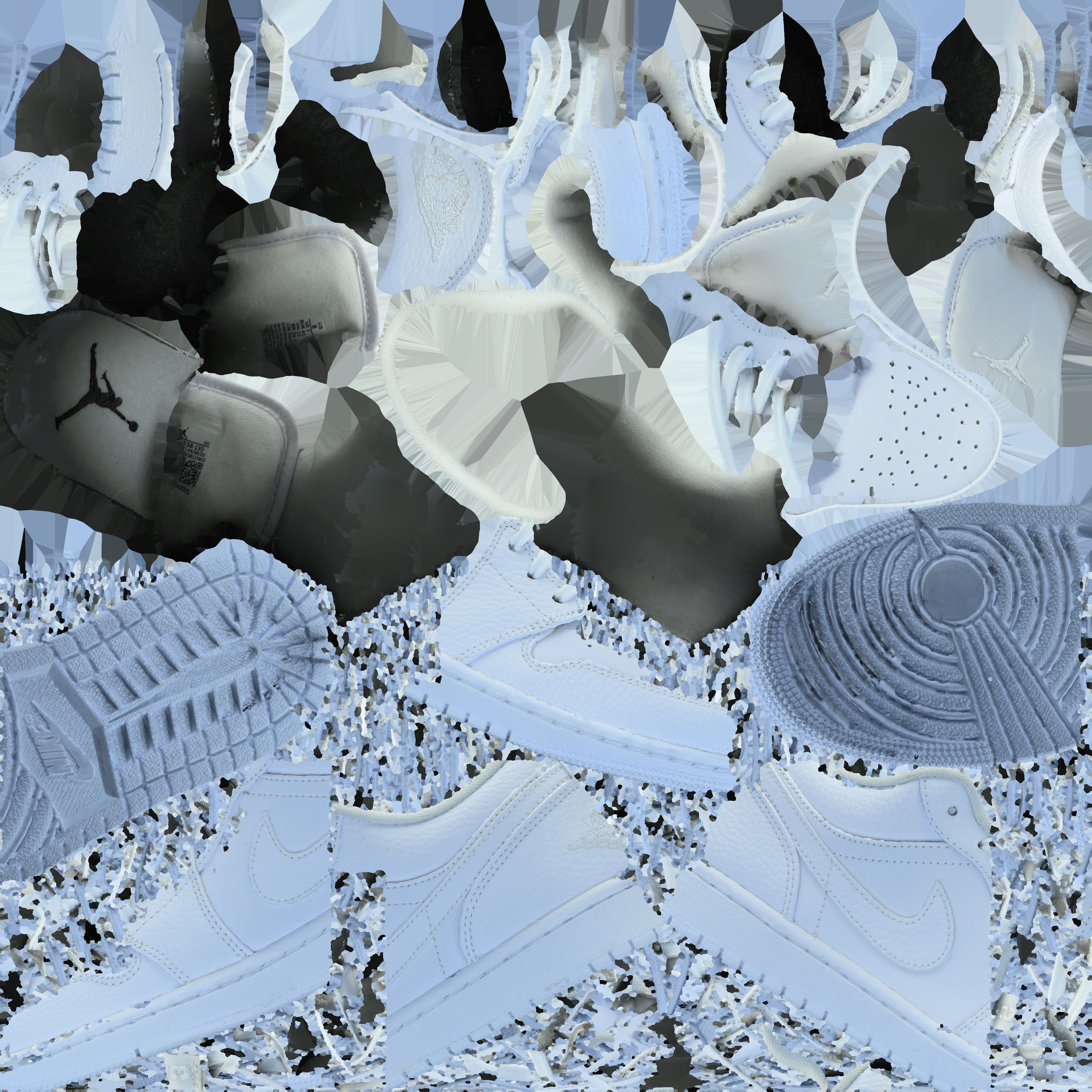 White Sneakers 3D model_12