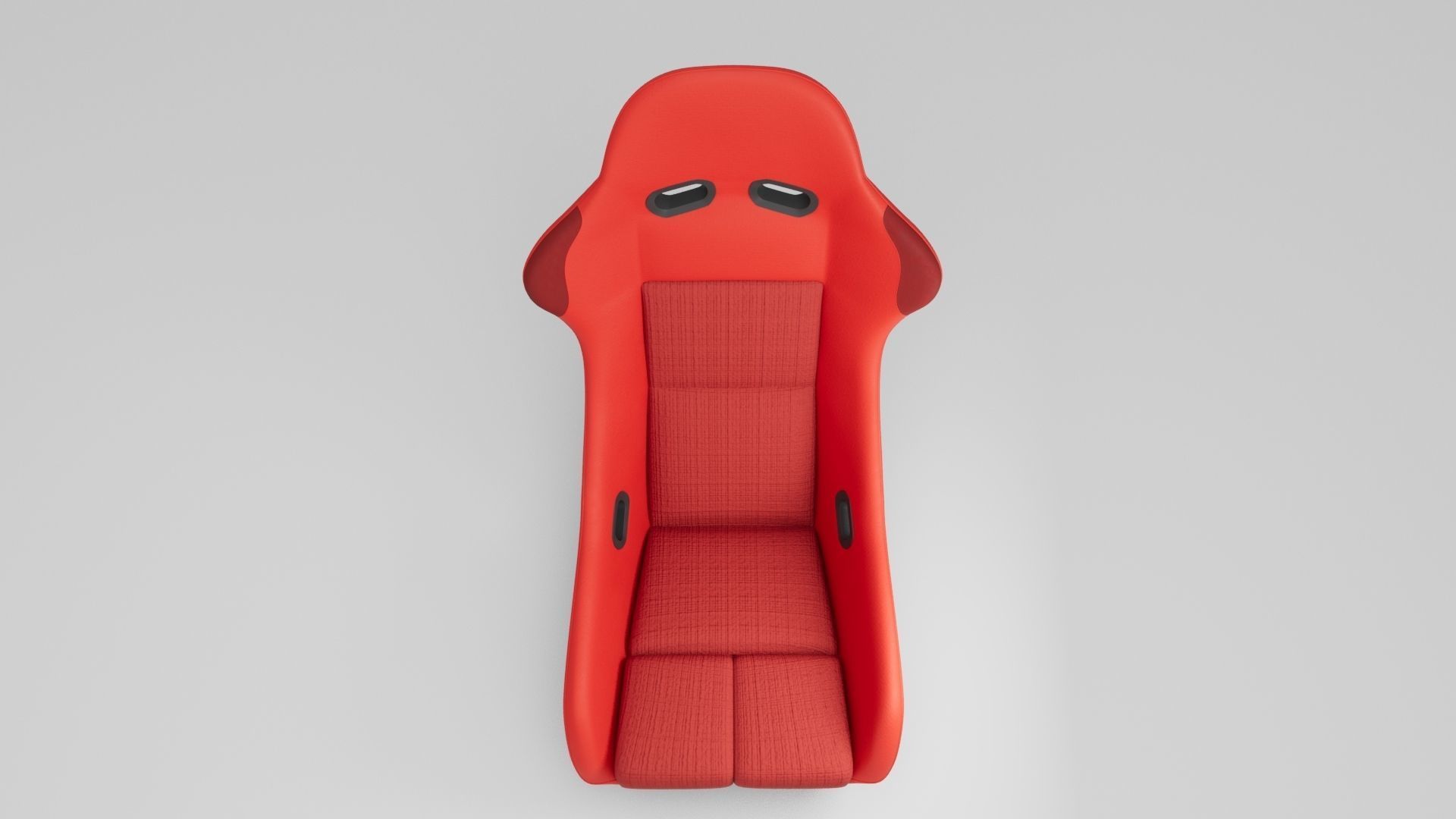 Car Seat Bucket-Seat Low-poly 3D model_4
