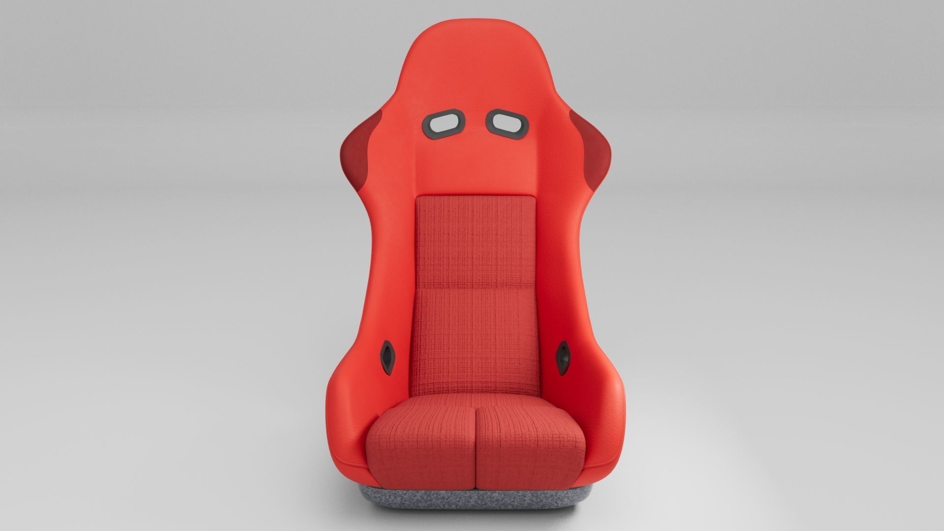 Car Seat Bucket-Seat Low-poly 3D model_3