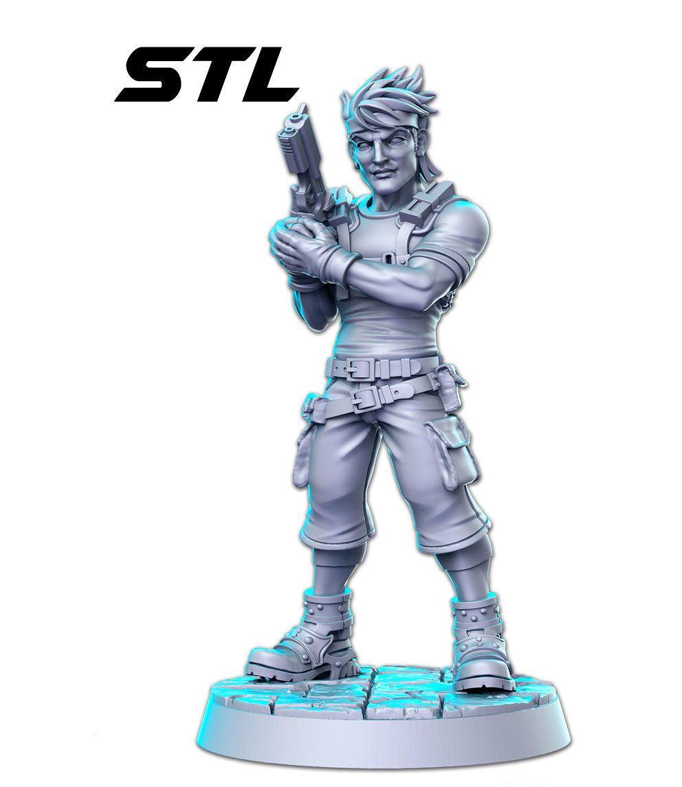 Biggs Final Fantasy 32mm Pre-supported 3D 3D print model_1