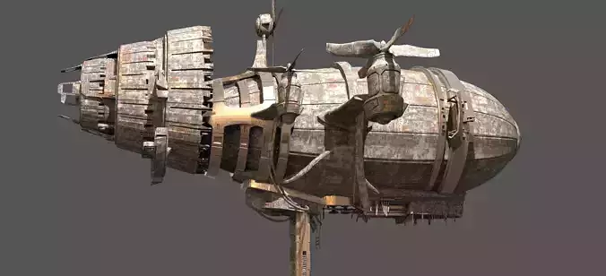 Persian Dystopian airship 4  3D model