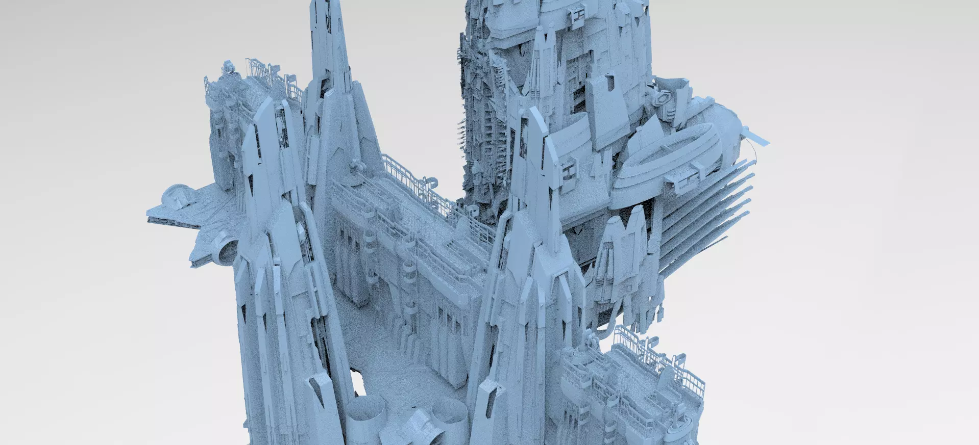 Moon Space colony Military base 4 3D model_0