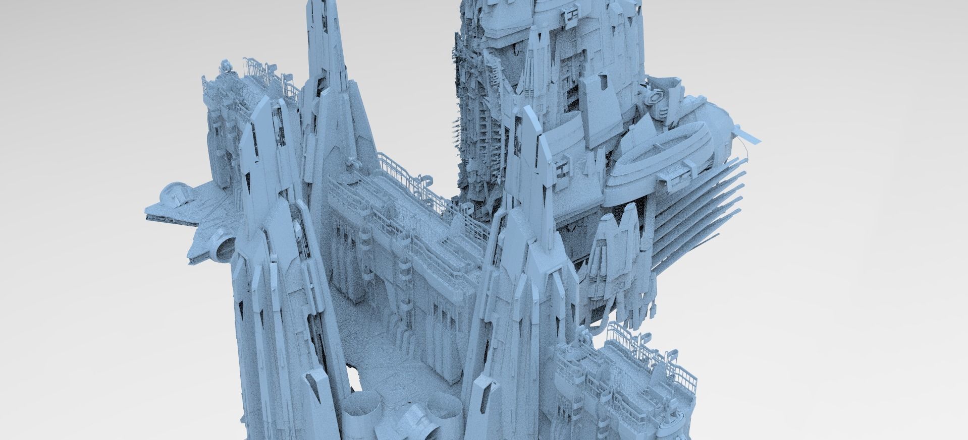 Moon Space colony Military base 4 3D model_1