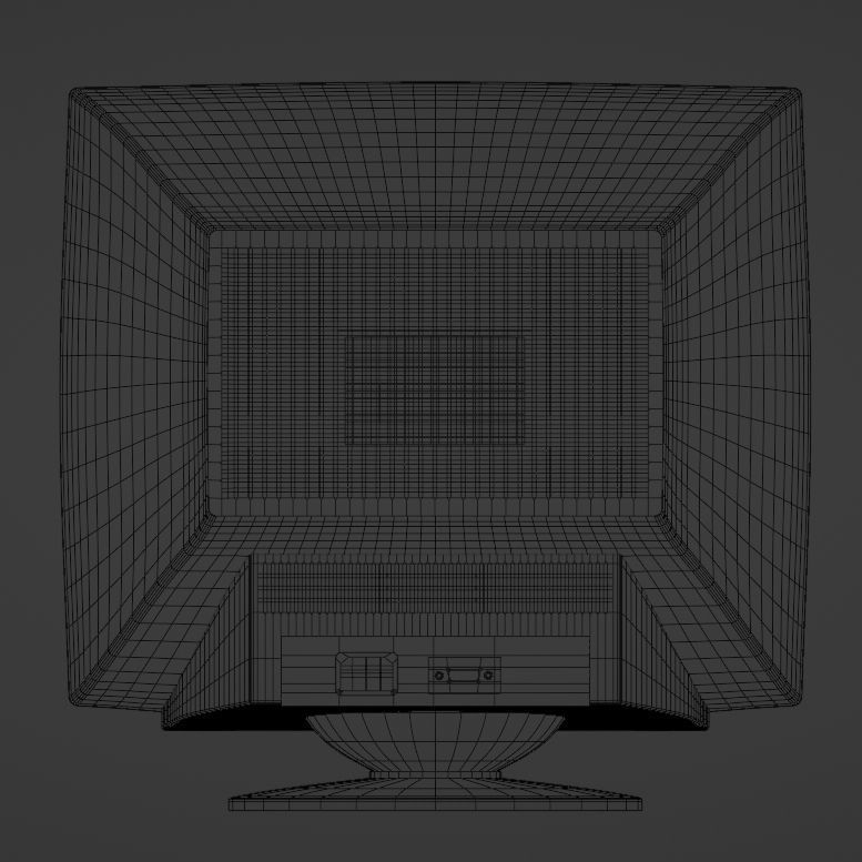 Old CRT Computer Monitor 3D model_11