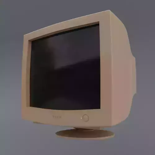 Old CRT Computer Monitor 3D model