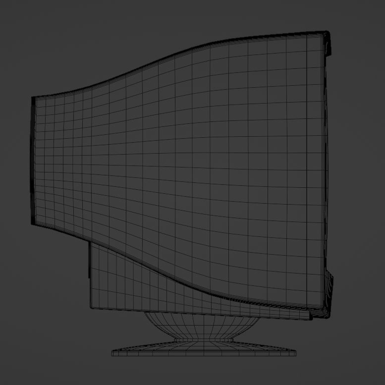 Old CRT Computer Monitor 3D model_9