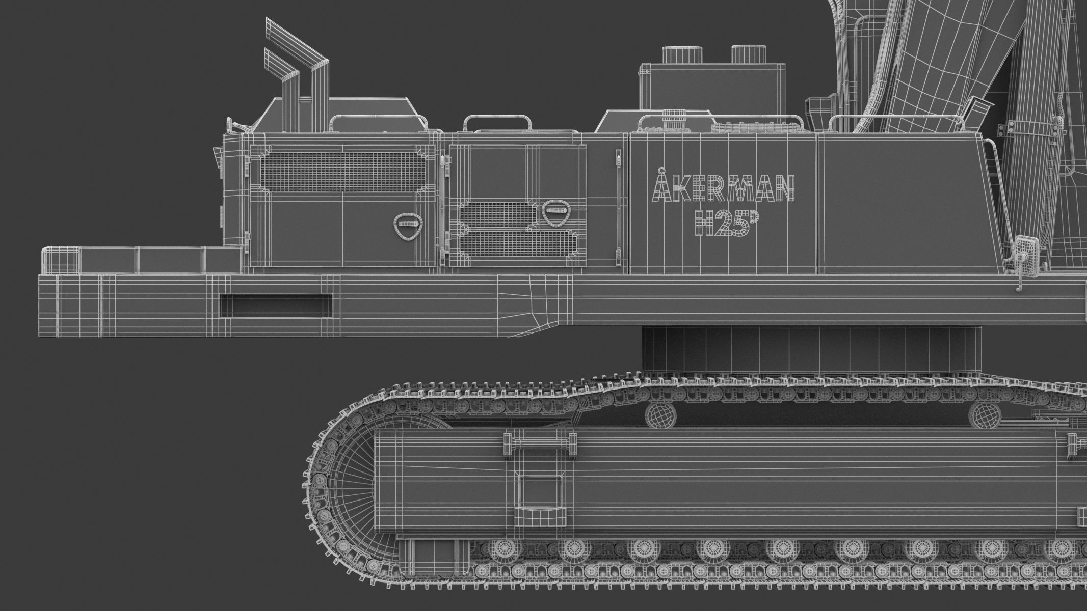 Akerman H25D Backhoe Excavator 3D model_38