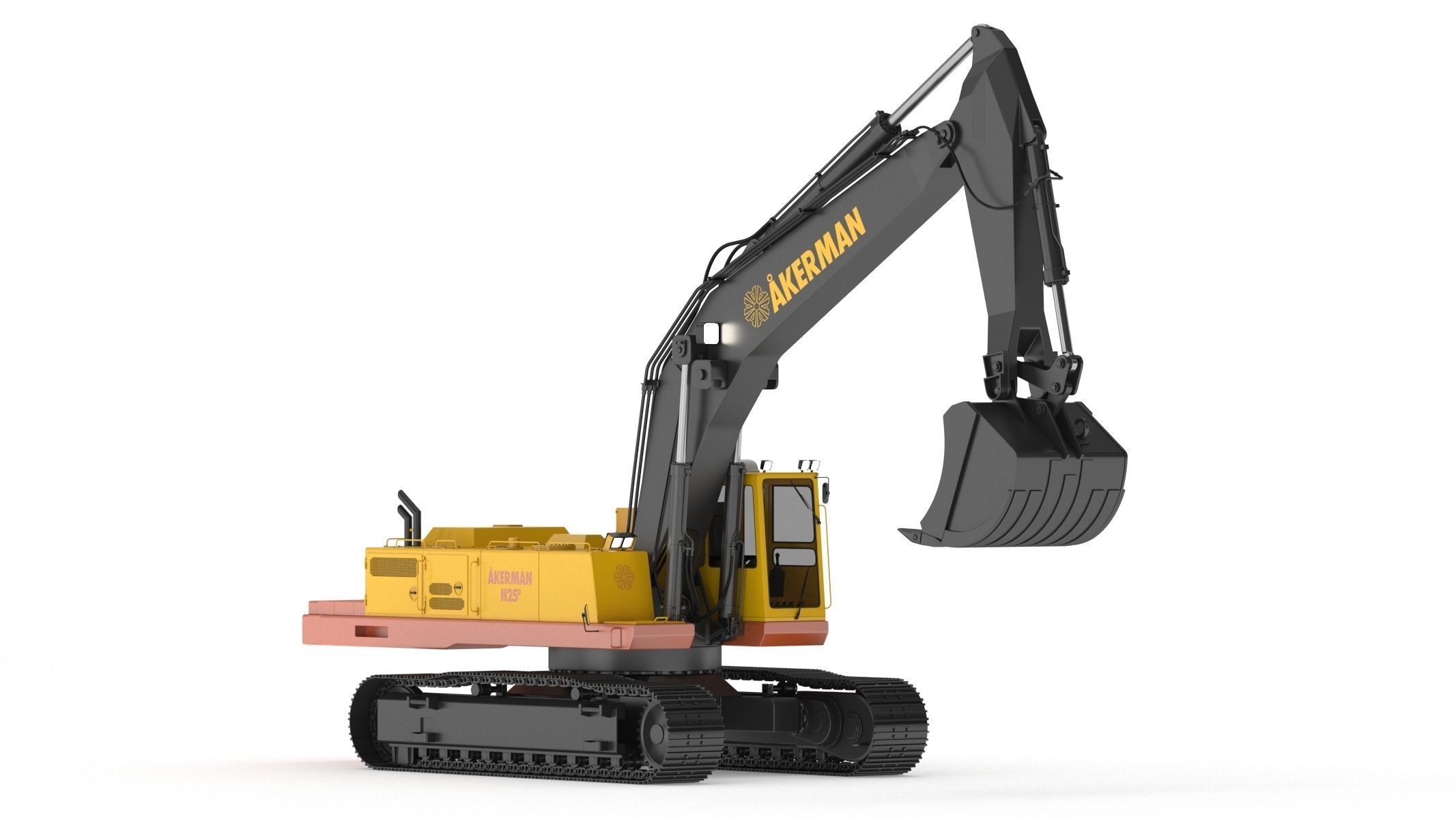 Akerman H25D Backhoe Excavator 3D model_6