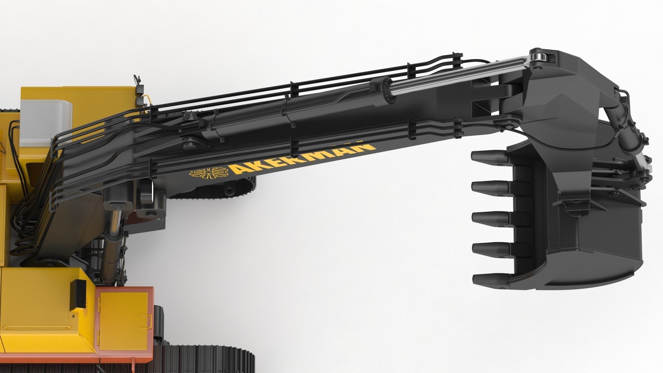 Akerman H25D Backhoe Excavator 3D model_19