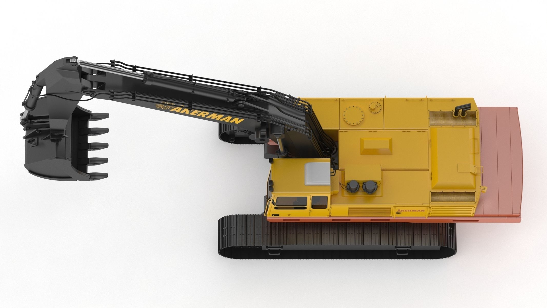 Akerman H25D Backhoe Excavator 3D model_9
