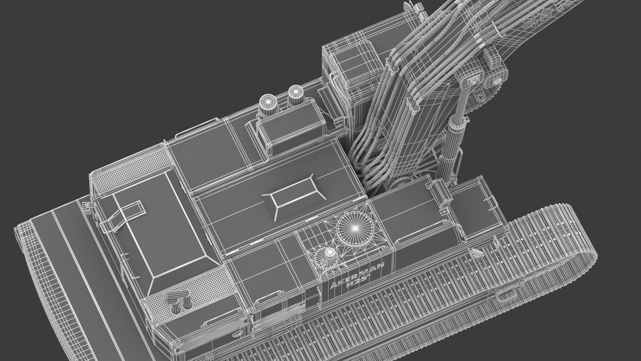 Akerman H25D Backhoe Excavator 3D model_39