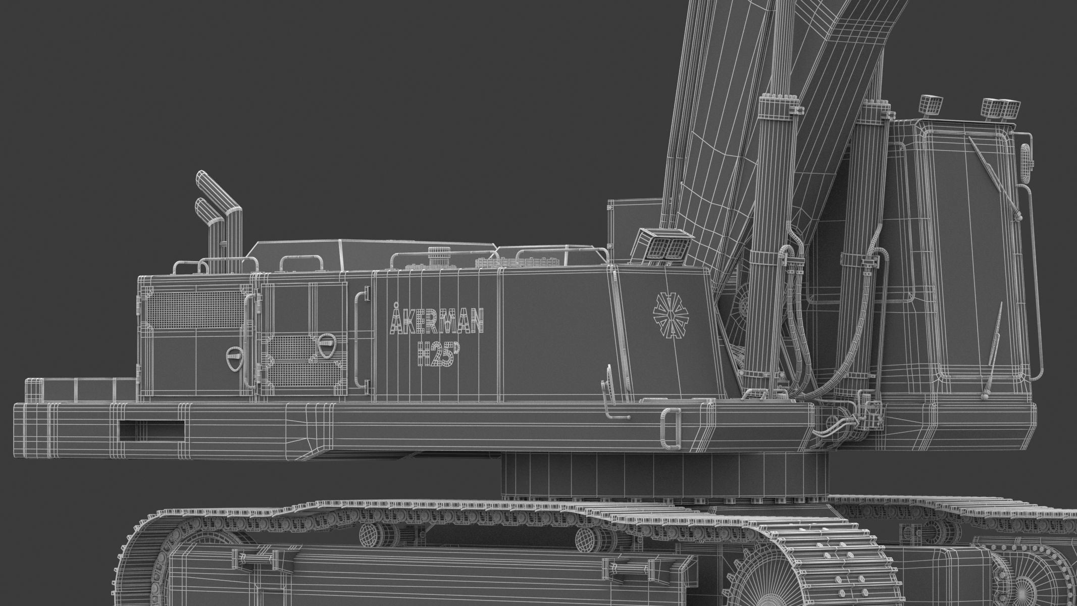 Akerman H25D Backhoe Excavator 3D model_37