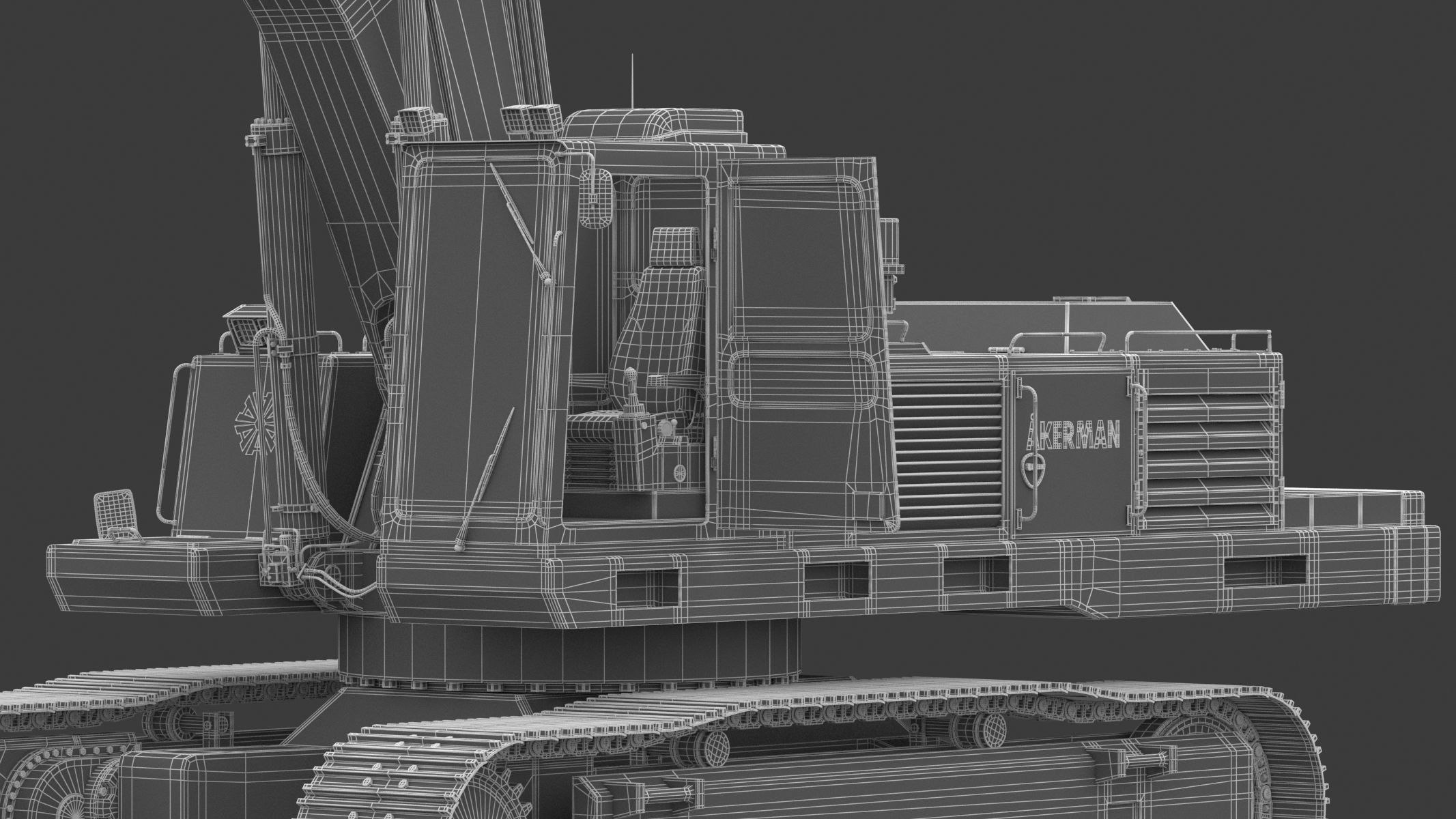 Akerman H25D Backhoe Excavator 3D model_41