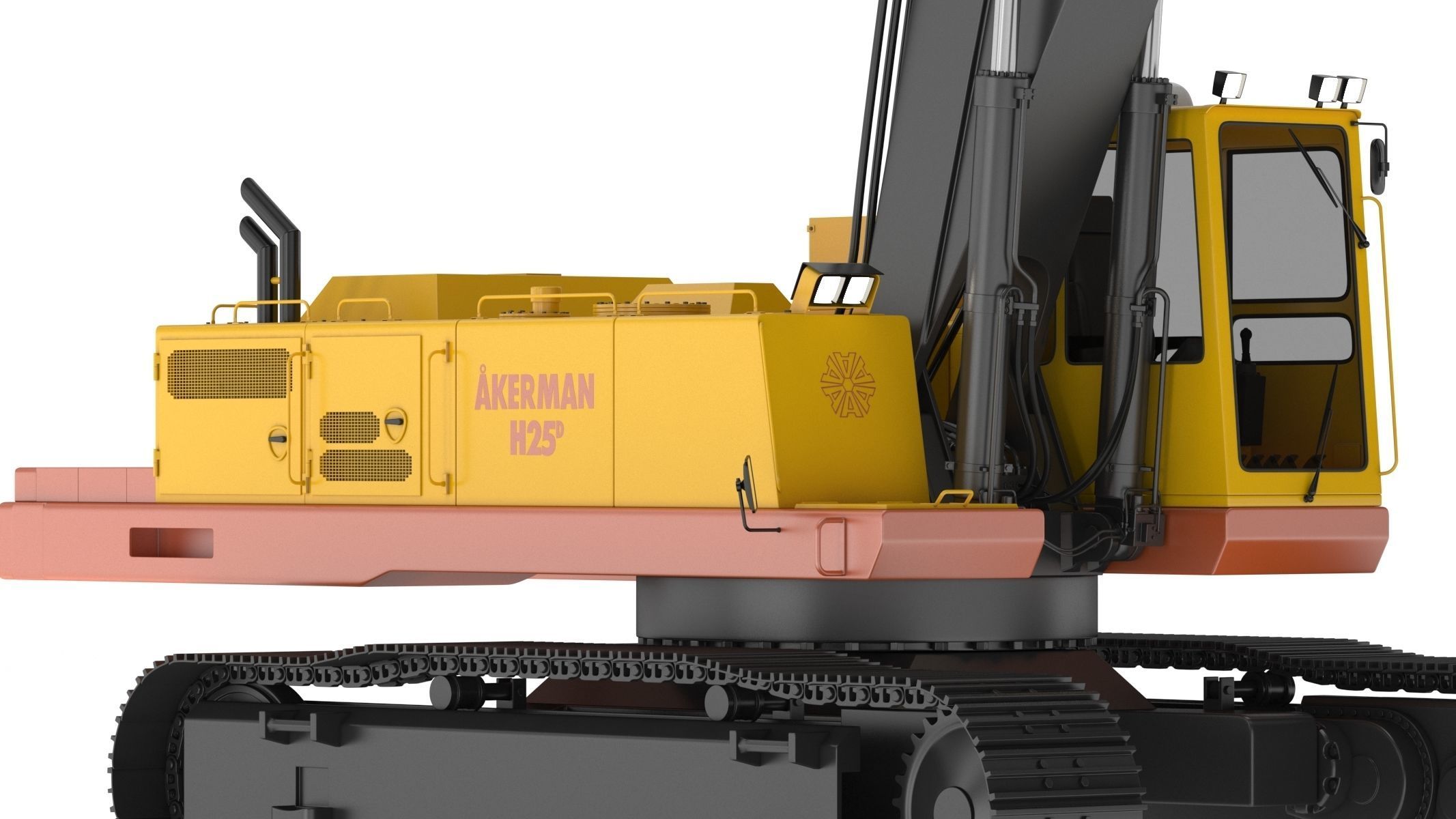 Akerman H25D Backhoe Excavator 3D model_16